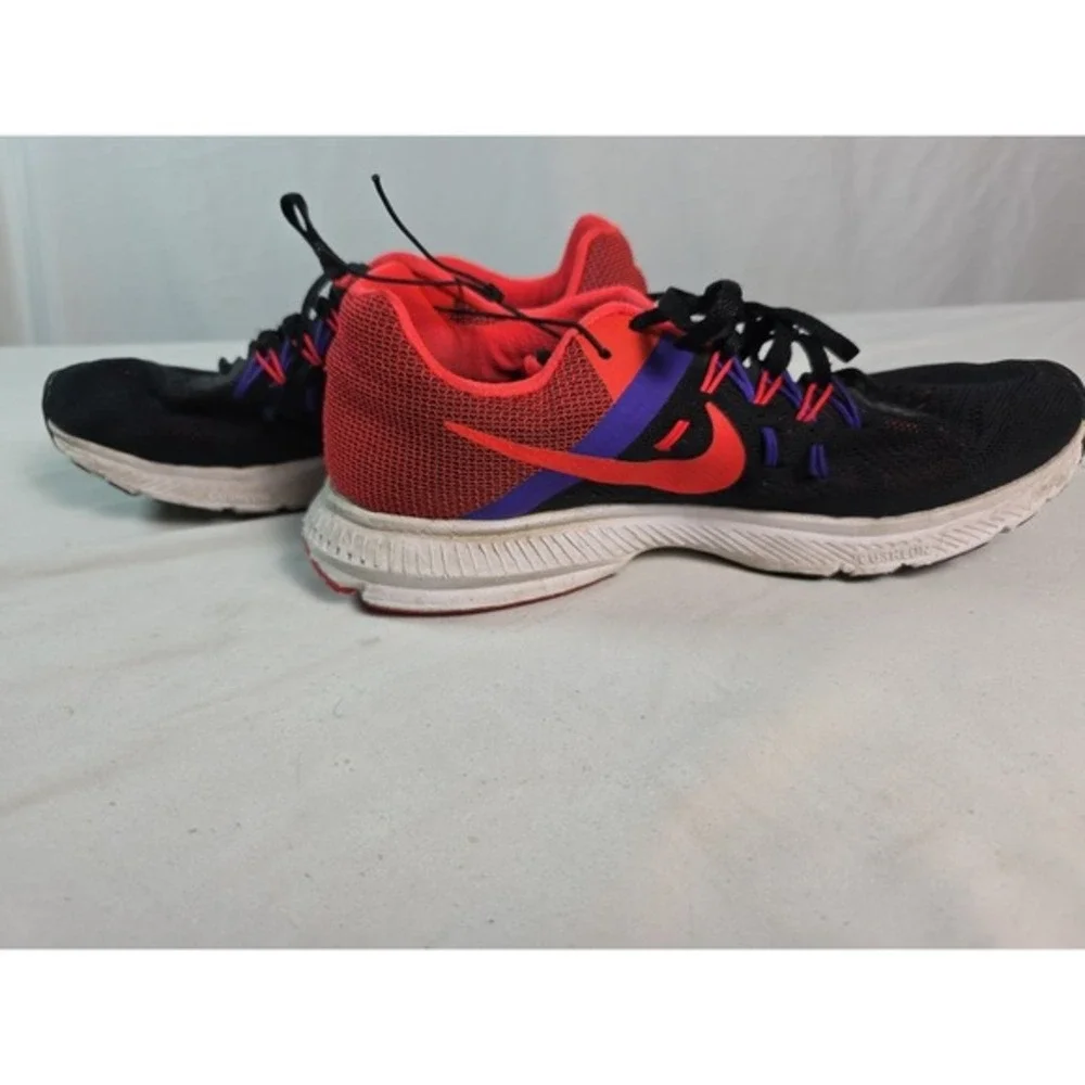 Womens Nike Running Shoes Zoom‎ Winflo 2 Black Red Athletic 807279-006 Size 8.5